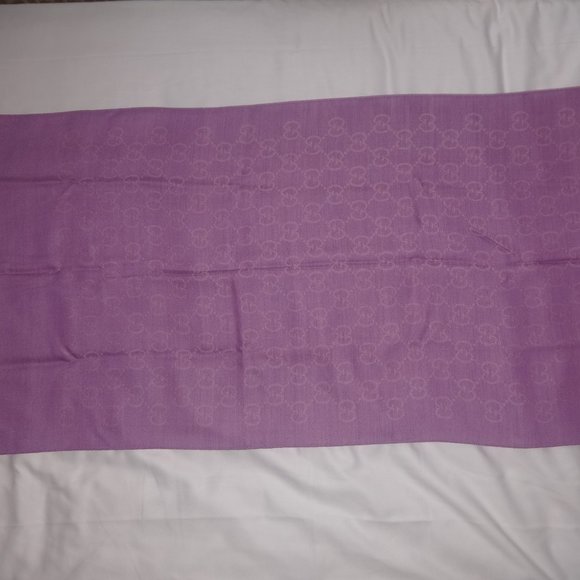 Gucci Wool Silk Purple Long 165904 3g646 Scarf - Picture 8 of 14